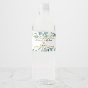 customer-specific Greenery Water Bottle Label