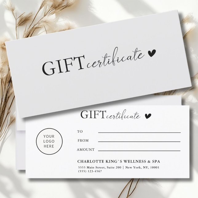 Customer specific Logo Business Gift Certificate (Customer specific, Logo Business Gift Certificate)