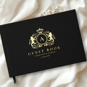 Customer specific Logo Monogram Wedding Guest Book