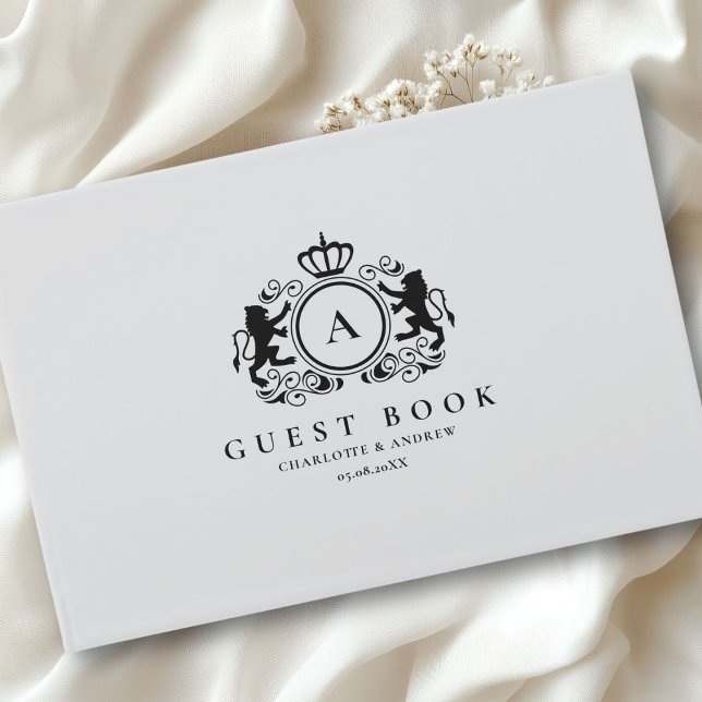 Customer specific Logo Monogram Wedding Guest Book (Customer specific Logo Monogram Wedding Guest Book with your name and date. )