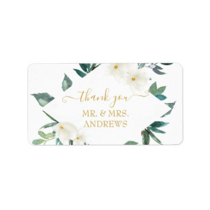 Customer-specific "Thank you!" floral, beautiful Label