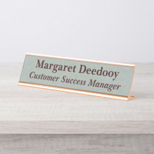 Customer Success Manager Sage Desk Name Plate