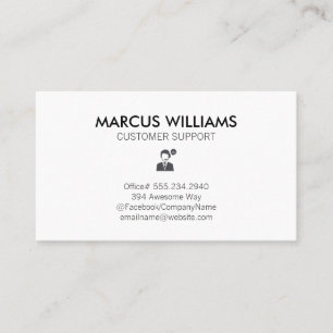Customer Support Business Card