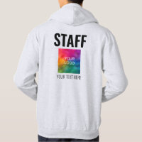 Customer Text Logo Double Sided Mens Staff Team