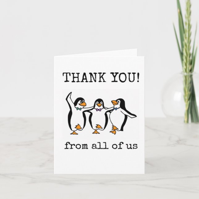Customer Thank You Card, From All of Us, Funny Card (Front)