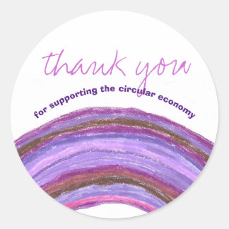 Customer thank you circular economy classic round sticker