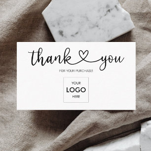 Customer Thank You Girly Heart Social Media Business Card
