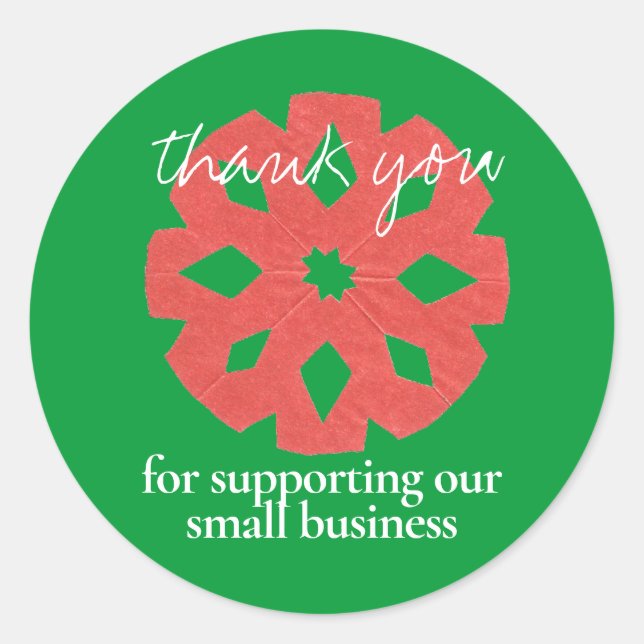 Customer Thank You - Holiday Sales Classic Round Sticker (Front)