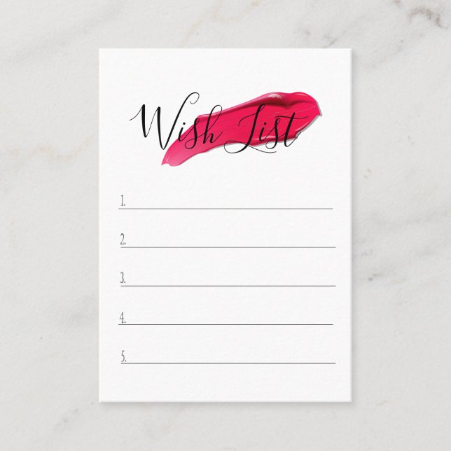 Customer Wish List - Lipsense Business Card (Front)