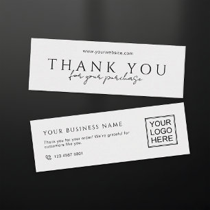 Customers Order Packaging Thank You Mini Inserts