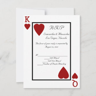CustomInvites Playing Card King/Queen RSVP