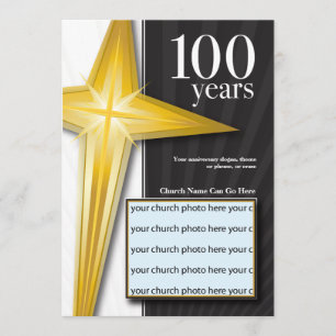 Customisable 100 Year Church Anniversary - Revised Invitation