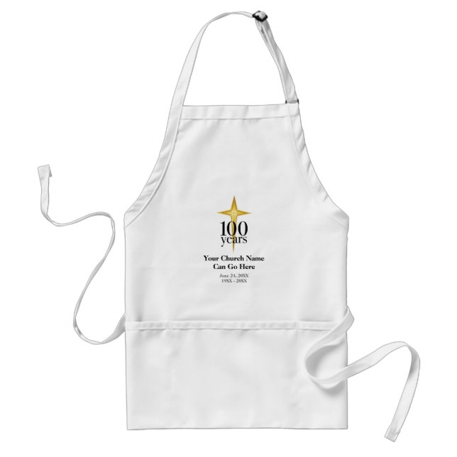 Customisable 100 Year Church Anniversary Standard Apron (Front)