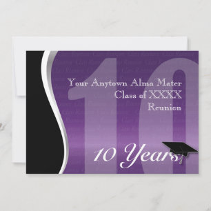Customisable 10 Year Class Reunion Invitation