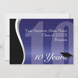 Customisable 10 Year Class Reunion Invitation