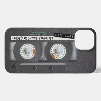 Customisable 1970's 1980's Retro Cassette Mix Tape iPhone 13 Case