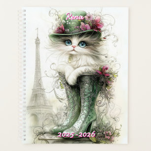 Customisable 20205-2026 Parisian Cat Planner
