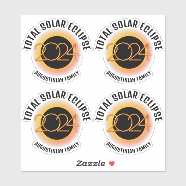 Customisable 2024 TOTAL SOLAR ECLIPSE Family (Sheet)
