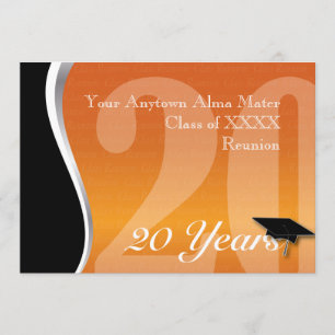 Customisable 20 Year Class Reunion Invitation