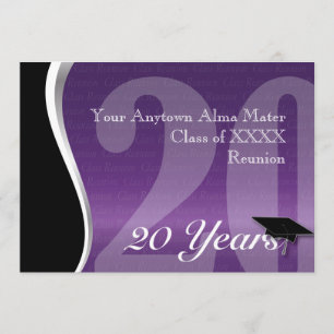 Customisable 20 Year Class Reunion Invitation