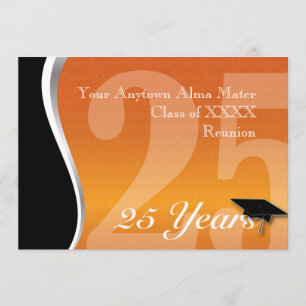 Customisable 25 Year Class Reunion Invitation