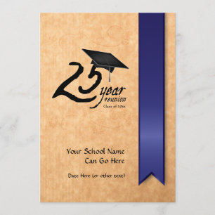 Customisable 25 Year Class Reunion Invitation