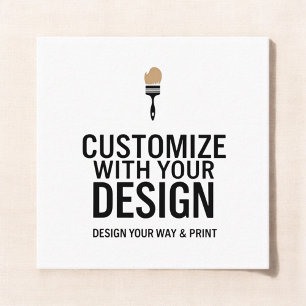 Customisable 2.5x2.5" Blank Company Small Square Business Card