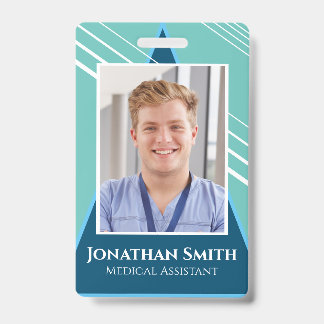 Customisable 2-sided Employee ID Tag Blue Badge