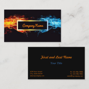 Customisable 2 Sided Fire N Ice Business Card