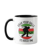 Customisable 2 Sided (Name) Bocce Ball Mug ITALIAN