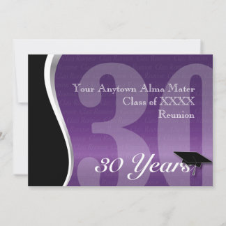 Customisable 30 Year Class Reunion Invitation