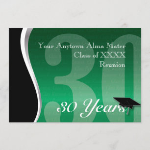 Customisable 30 Year Class Reunion Invitation