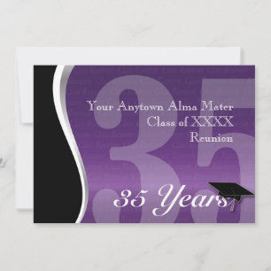 Customisable 35 Year Class Reunion Invitation