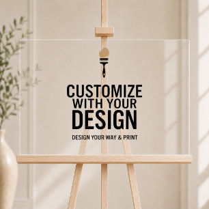Customisable 36x24" Blank Event Acrylic Sign 