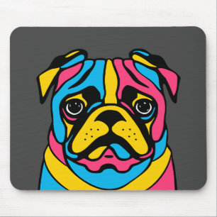 customisable 3 tone pug mouse pad
