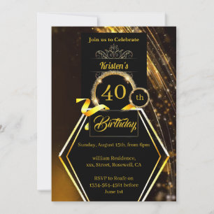Customisable 40th Birthday Invitation