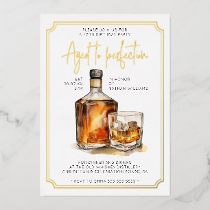 Customisable 40th Birthday Whiskey Real Gold