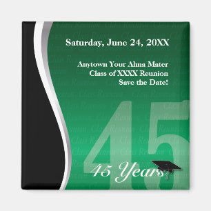Customisable 45 Year Class Reunion Magnet