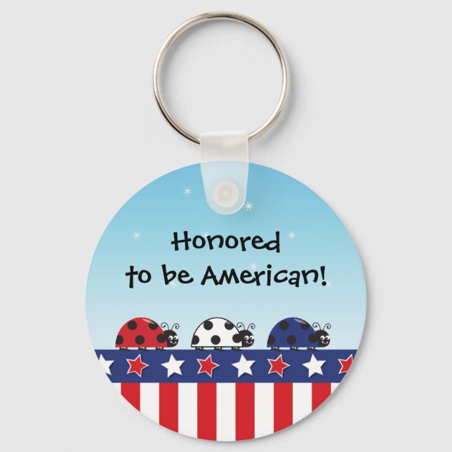 Customisable 4th of July Keychain (Front)