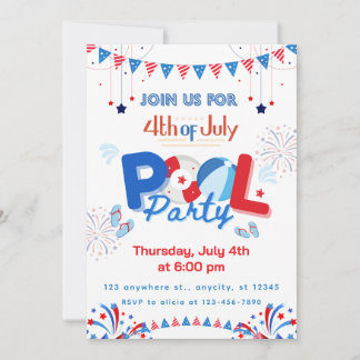 Customisable 4th of July Party Invitation