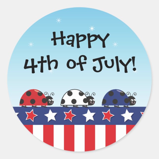 Customisable 4th of July Sticker (Front)