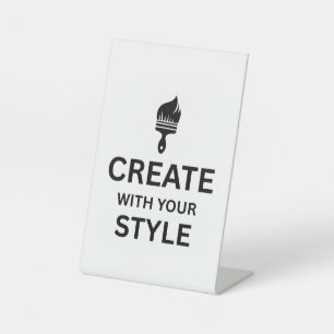 Customisable 4x6" Blank Event Display Pedestal Sig Sign
