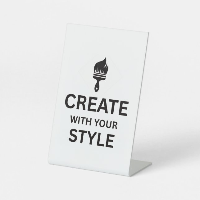 Customisable 4x6" Blank Event Display Pedestal Sig Sign (Front)