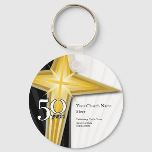 Customisable 50 Year Church Anniversary Keychain