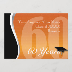 Customisable 60 Year Class Reunion Invitation