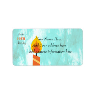 Customisable 60th Birthday return/address  labels