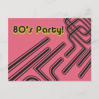 Customisable 80's Party Invitation