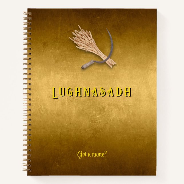 Customisable 8.5 x 11 Lughnasadh Harvest Notebook (Front)