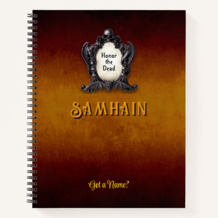 Customisable 8.5 x 11 Samhain Halloween Notebook