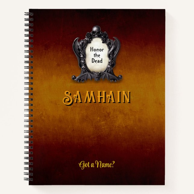 Customisable 8.5 x 11 Samhain Halloween Notebook (Front)